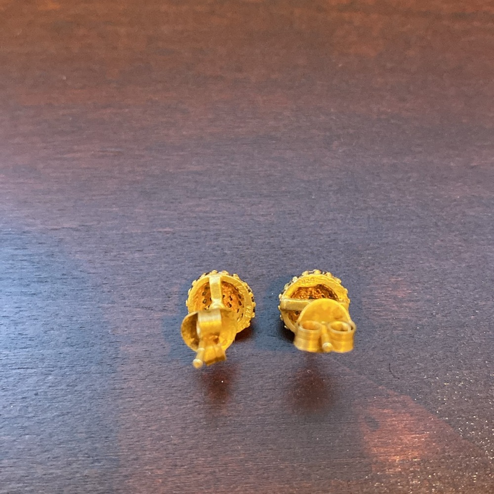 Iolite stud earrings - Picture 4 of 6